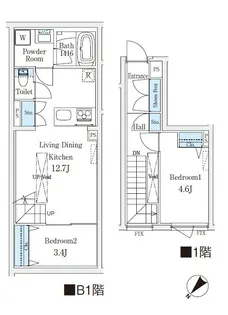 CREATIF学芸大学【1階】の間取り