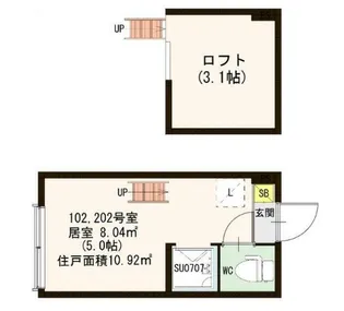 LALA FLAT【2階】の間取り