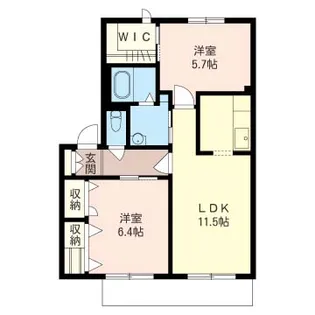 アルシオネIIC【1階】の間取り