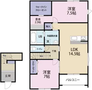 Elmy Garden A棟【2階】の間取り