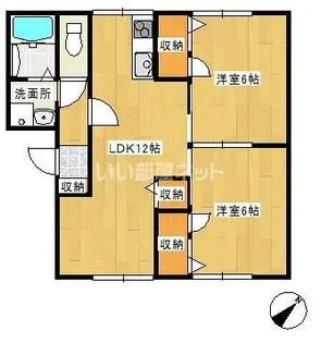 コーポリッチモンド【1階】の間取り