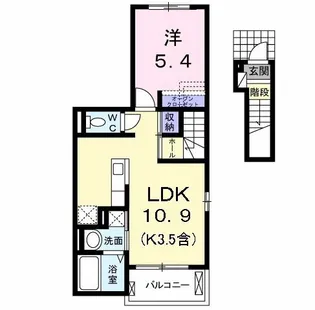 ベルサニーK【2階】の間取り
