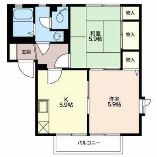 フレグランスAMI【1階】の間取り