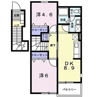 パティオカーサI【2階】の間取り