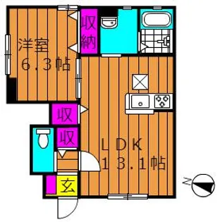 ドリーム阿津【1階】の間取り