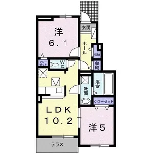 アグリ フォーリオD【1階】の間取り