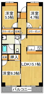 テラスレジデンス船橋夏見【4階】の間取り