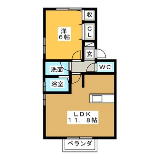 ホワイトステージB棟【2階】の間取り