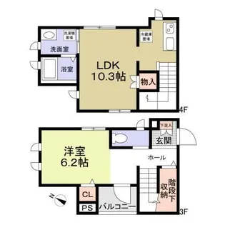 ハイム南阿佐谷【3階】の間取り
