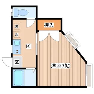 コーポ葉山台【1階】の間取り
