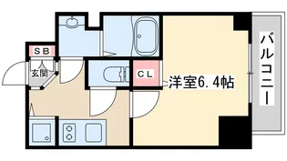 プレサンス南森町ライズ【9階】の間取り