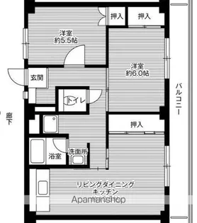 ビレッジハウス宗像5号棟【4階】の間取り