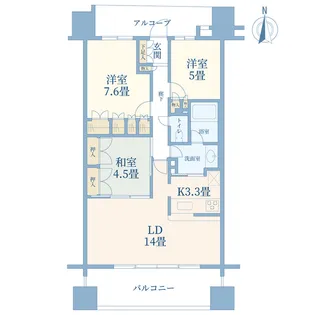ブランズ平和台【3階】の間取り