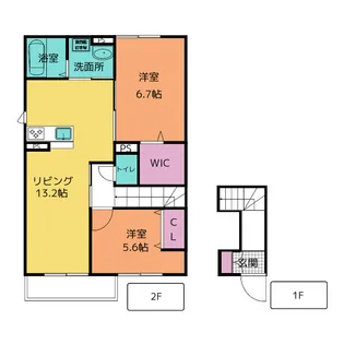プランドール【2階】の間取り