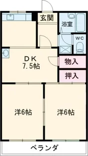 柿沢ハイツ B【2階】の間取り