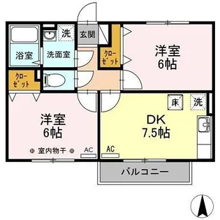 メゾン プリメーロ【1階】の間取り