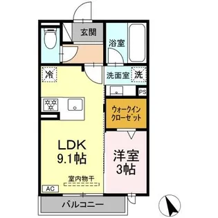 ワイズヴィラ岐南WEST【2階】の間取り