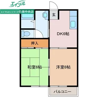 コーポシャトレ D棟【2階】の間取り