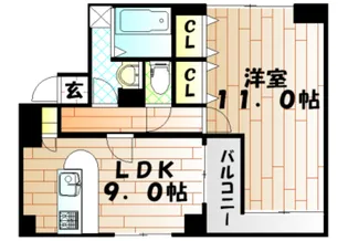第一天瀬ビル【6階】の間取り