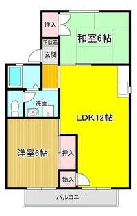 富士見ハイツA【2階】の間取り