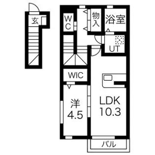 Sun fieldB棟【2階】の間取り