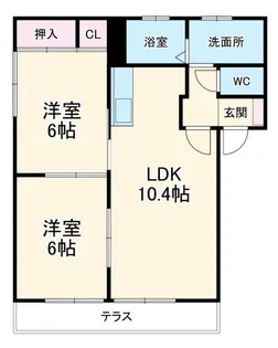 サンライズIII【2階】の間取り