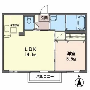 ウィル クレールIII【1階】の間取り