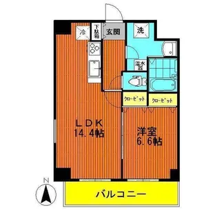 アクシーズタワー浦和岸町II【8階】の間取り
