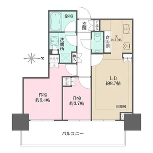 大崎ステーションレジデンス【18階】の間取り