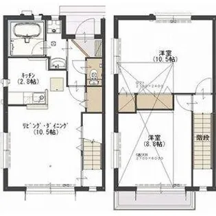 キラテック・アテン(メゾネット)【1階】の間取り