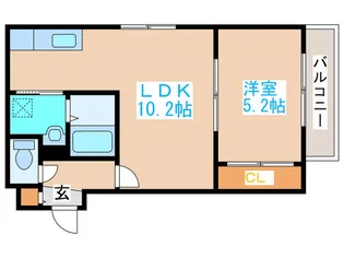ハイツM1-6【3階】の間取り