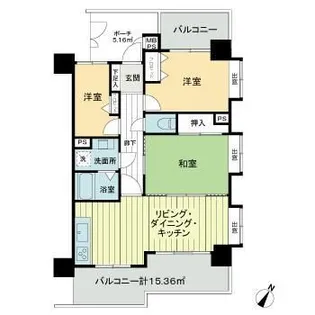 ライオンズマンション多摩川緑地【3階】の間取り