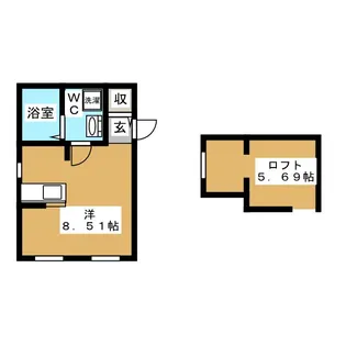 ディーヴァ花之木【1階】の間取り