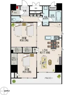 ブランヴェール【11階】の間取り