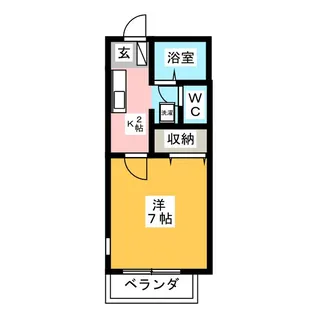 オネスト小宮【1階】の間取り