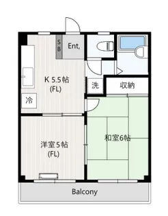 サンリバー【3階】の間取り
