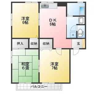 セジュール亀山 F【1階】の間取り