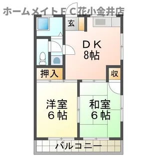 明治コーポ【2階】の間取り