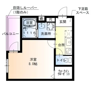 フジパレス深江橋南II番館【2階】の間取り