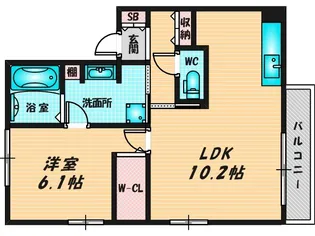ディアコートN【2階】の間取り