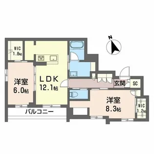 リラフォート II【3階】の間取り