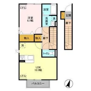 テクノヒルズ A【2階】の間取り