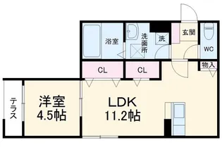 フェリオ西千葉【1階】の間取り