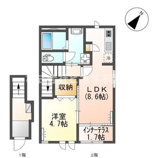 NO SIDO2(ノーサイド2)【2階】の間取り