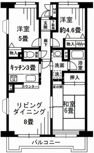 ベルウッド一之江【5階】の間取り
