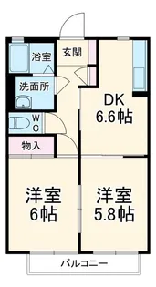 エステートIIB【2階】の間取り