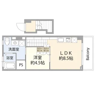 フィース神楽坂【4階】の間取り