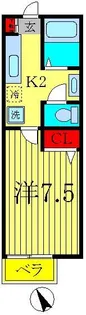 ペルハムフラット【2階】の間取り