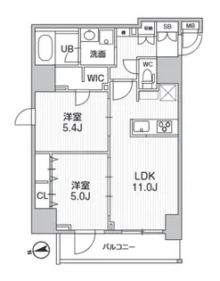 S-RESIDENCE新御徒町chiaro【6階】の間取り