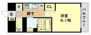 メインステージ京町堀【6階】の間取り